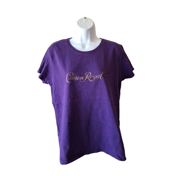 Crown Royal Graphic T-Shirt Large Purple Short Sleeve Streetware Grunge - Picture 1 of 5